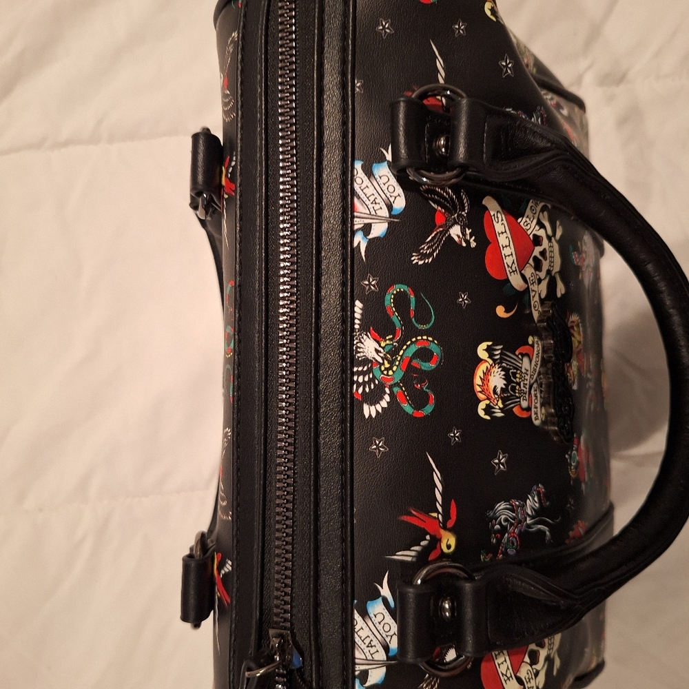 ED HARDY TATTOO SATCHEL & WALLET SET - Picture 5 of 8
